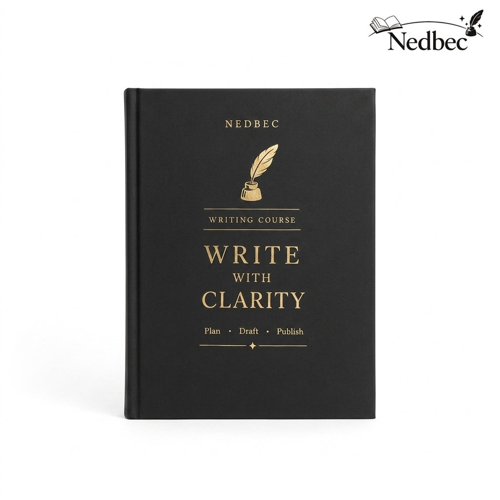 Nedbec All-in-One Writing Course Notebook Set | Writing Journal, Outline Board, Draft Planner, Creative Writing Workbook, Essay Planning Kit, Premium Writing Tools